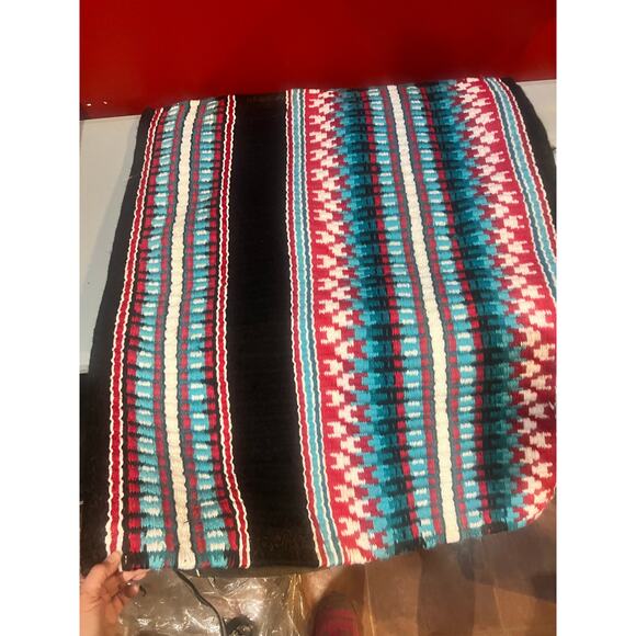 Show Stoppin Ranch Show Pad 34x38.5 Red, Turquoise, Black Horse Western - Picture 3 of 10